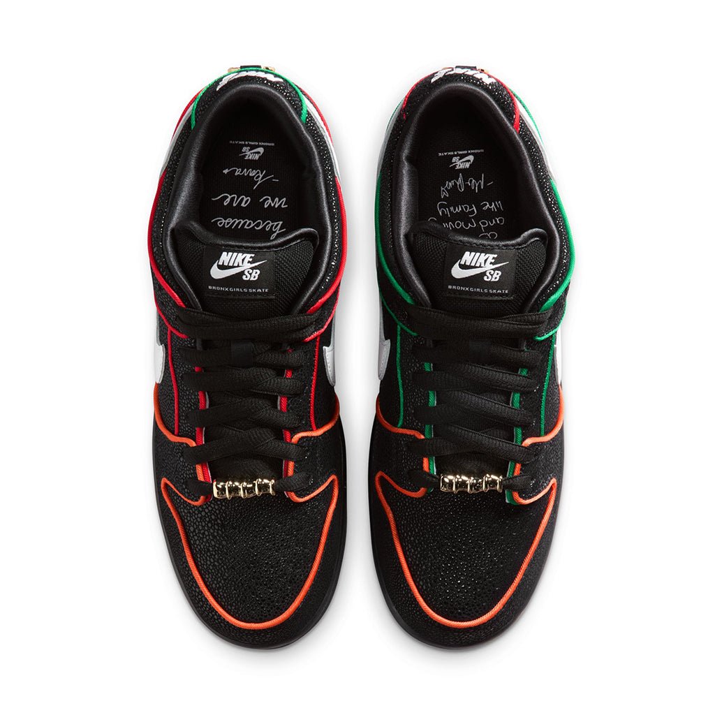 Dunk Low Pro x Bronx Girls Skate - Black/White - Challenge Red - Total Orange - Town City