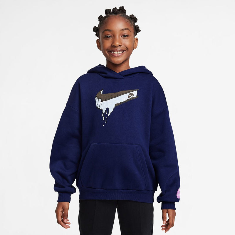 Easyon Older Kids' Oversized Pullover Skate Hoodie - Blue Void - Town City