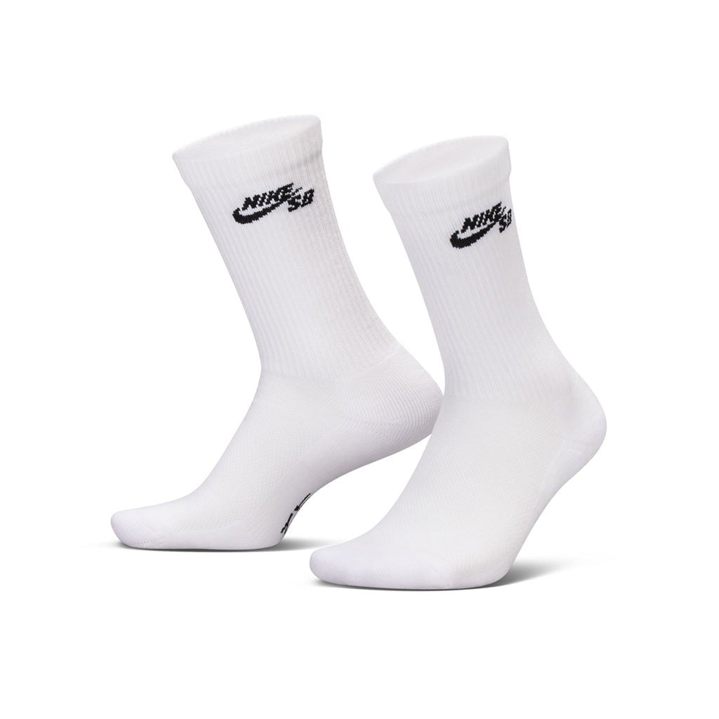 Everyday Elavated Crew Socks (3 Pack) - White/Black - Town City