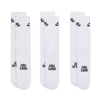 Everyday Elavated Crew Socks (3 Pack) - White/Black - Town City