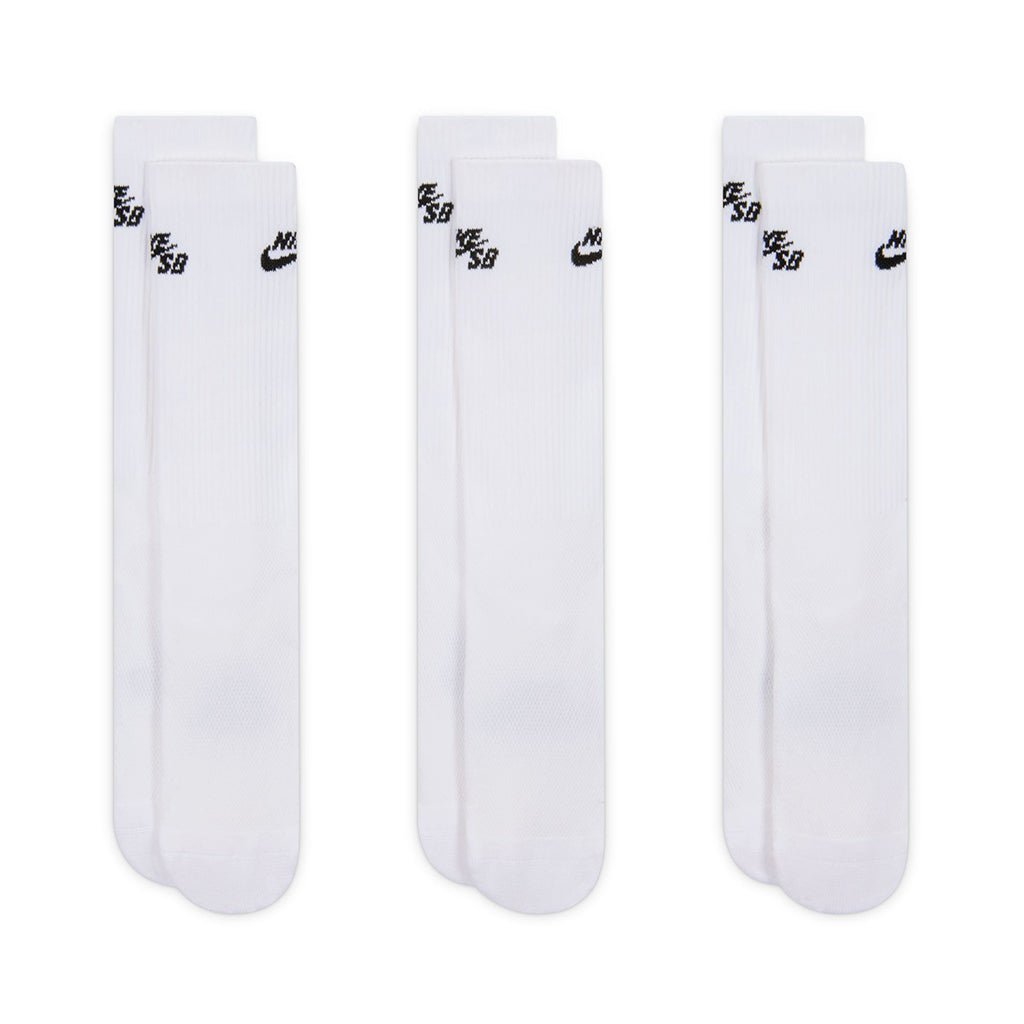 Everyday Elavated Crew Socks (3 Pack) - White/Black - Town City