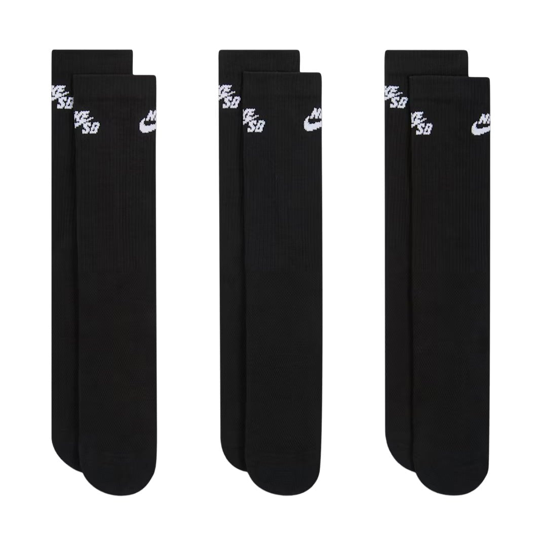 Everyday Elevated Crew Socks (3 Pack) - Black/White - Town City