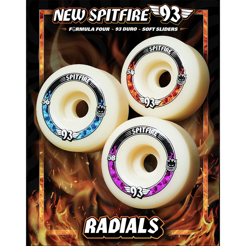 F4 93D Radials Soft Sliders - 58mm - Town City