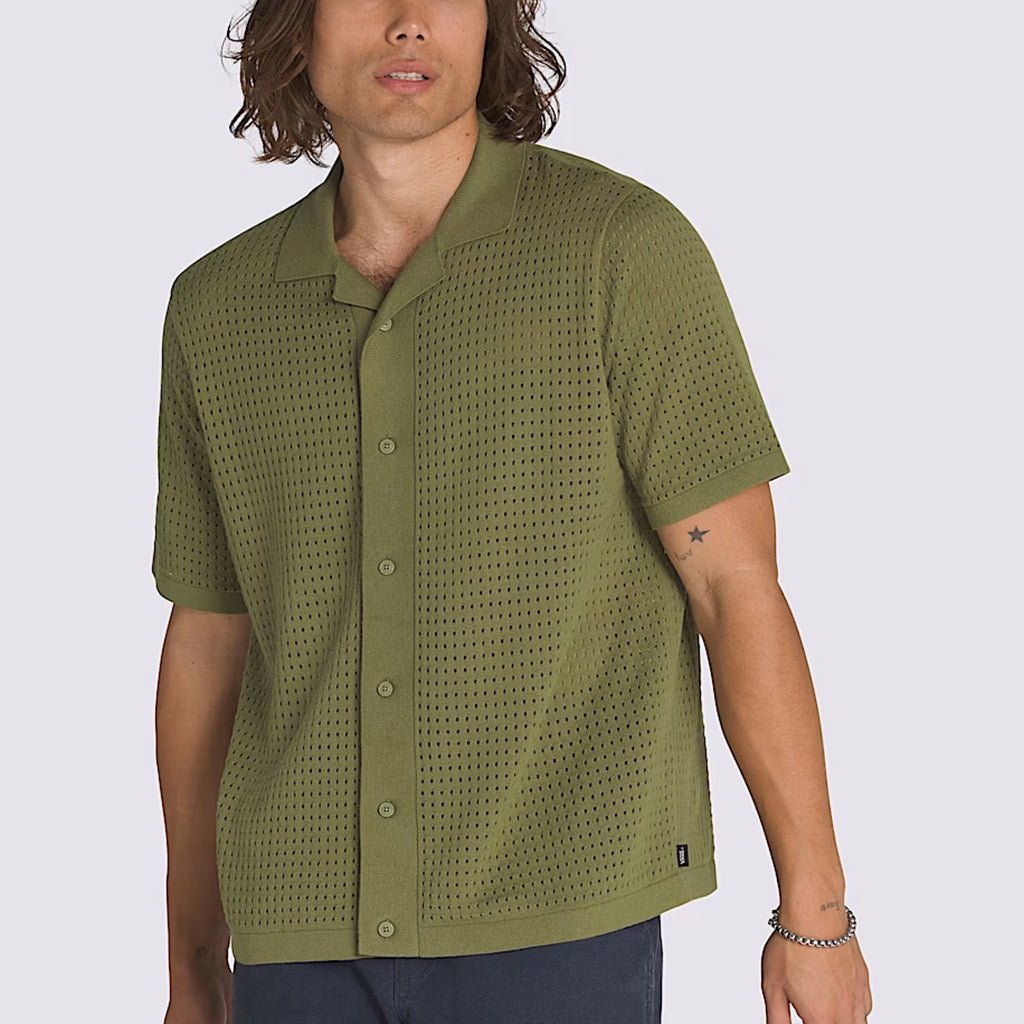 Feldman Sweater Polo Shirt - Loden Green - Town City