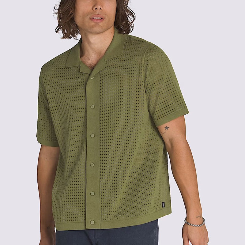 Feldman Sweater Polo Shirt - Loden Green - Town City