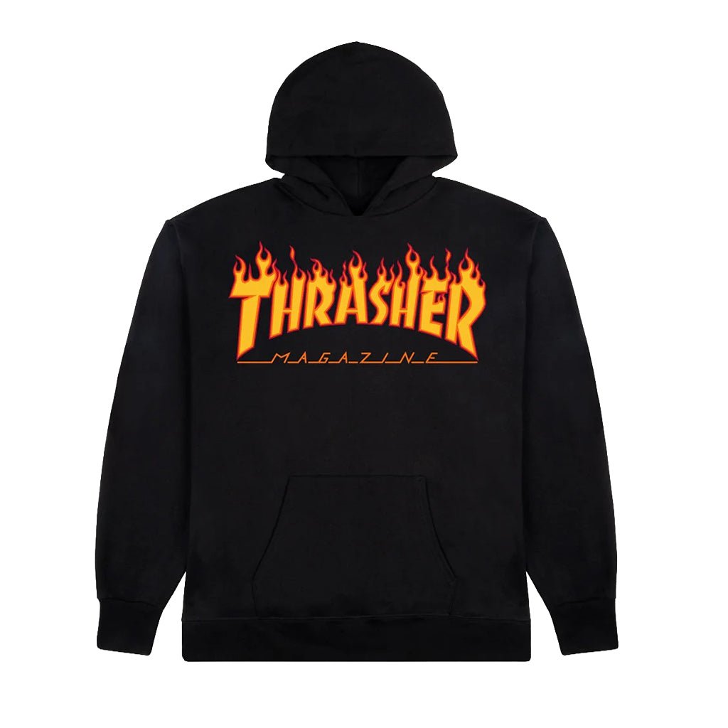 Flame Logo Youth Hoodie - Black - Town City