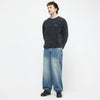 French Terry Crewneck - Faded Black - Town City