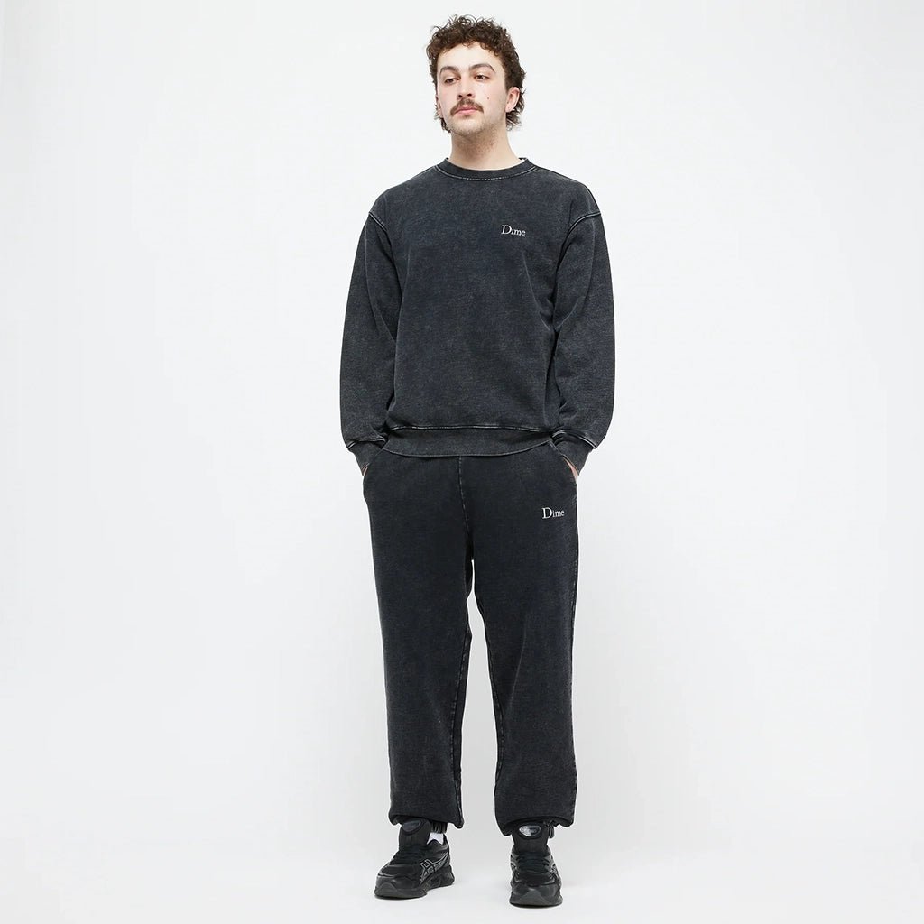 French Terry Crewneck - Faded Black - Town City