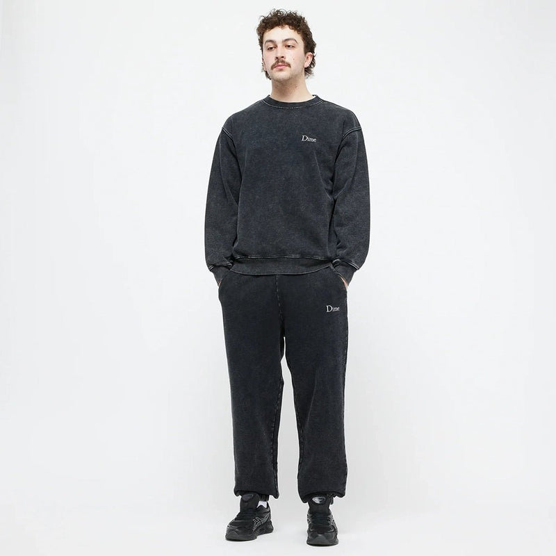 French Terry Crewneck - Faded Black - Town City