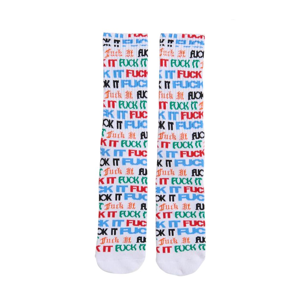 Fuck It Flyer Socks - White - Town City