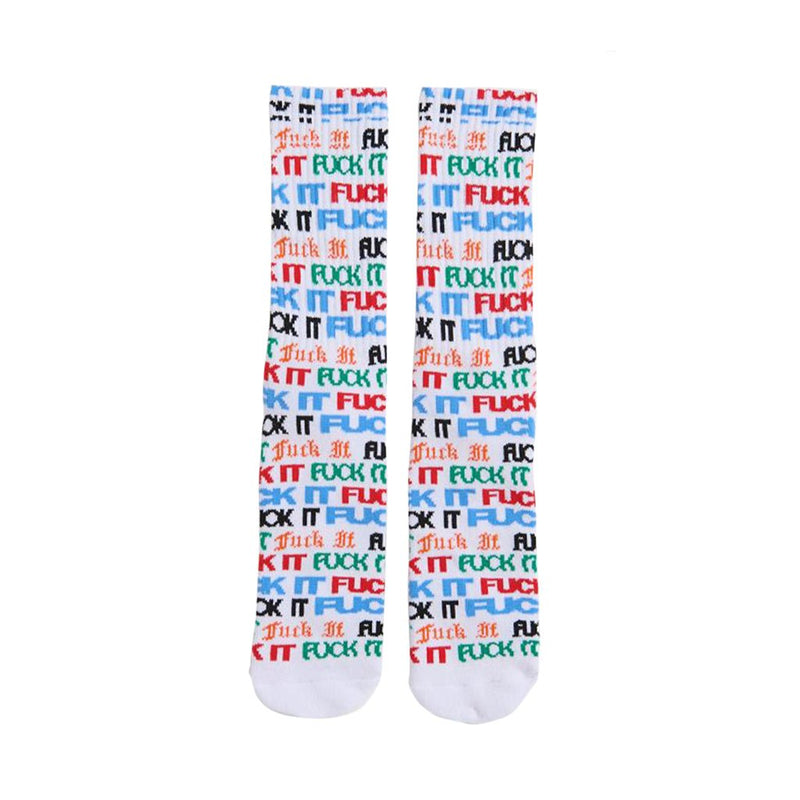 Fuck It Flyer Socks - White - Town City