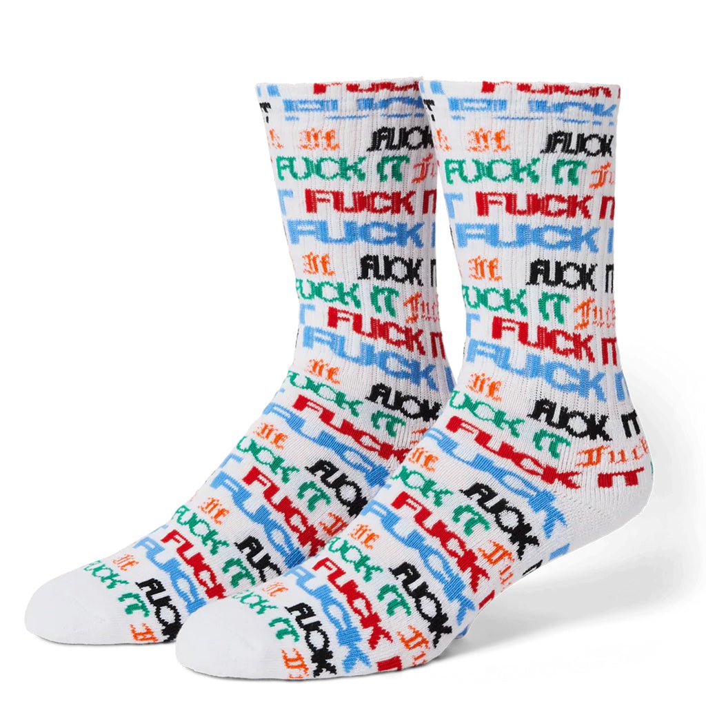 Fuck It Flyer Socks - White - Town City
