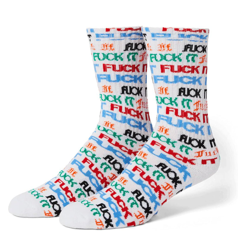 Fuck It Flyer Socks - White - Town City