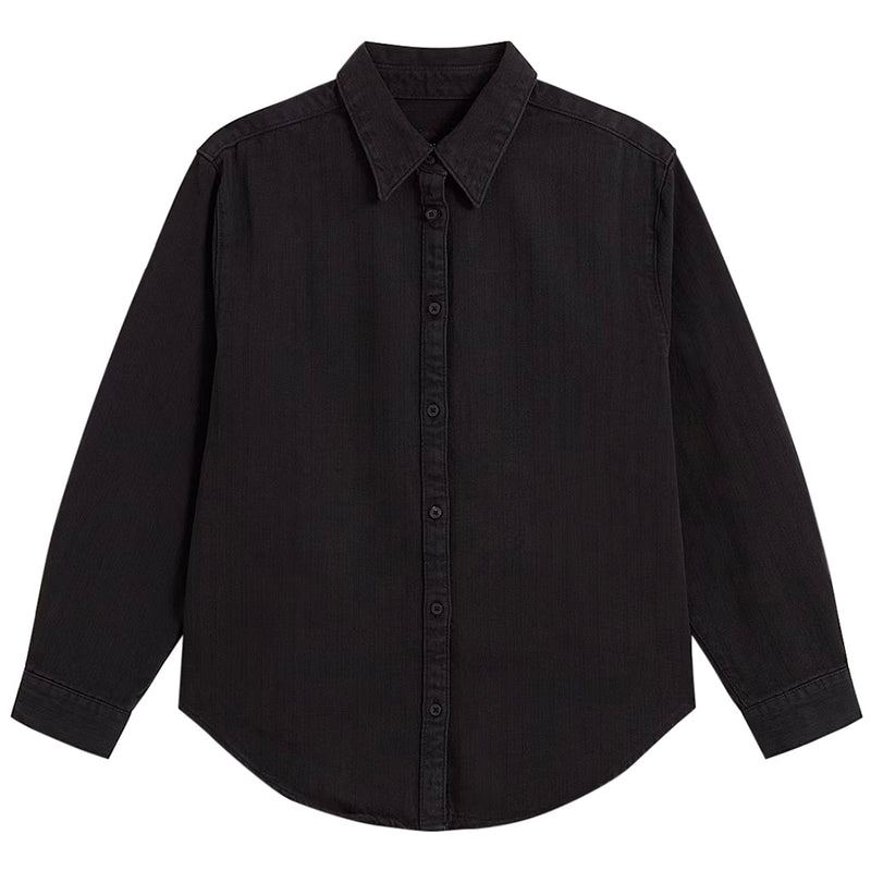 Gillian Overdyed Shirt - Black - Town City