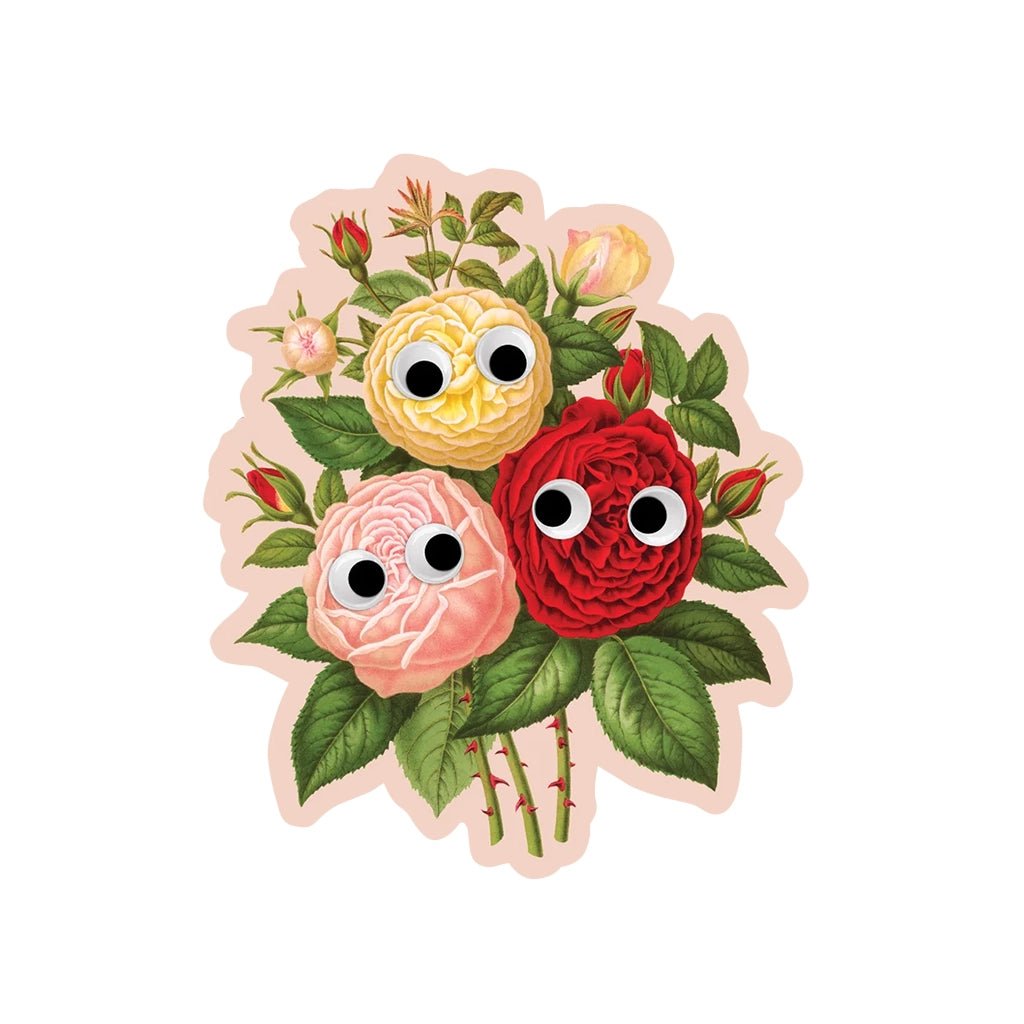 Googly Roses Vinyl Sticker - Town City