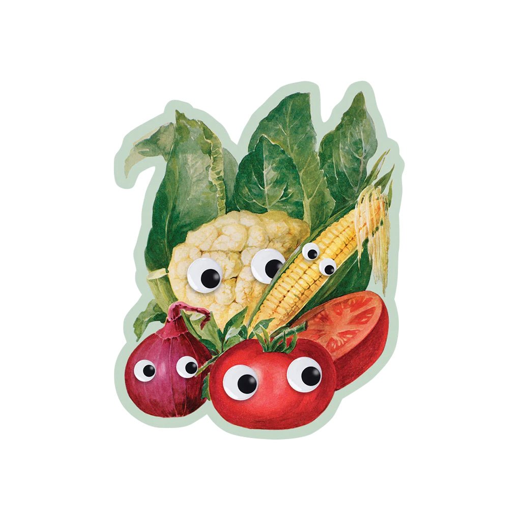 Googly Veg Vinyl Sticker - Town City