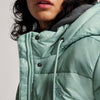 Hillgate Cropped Puffer Jacket - Grey Olive Green - Town City