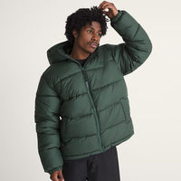 Hillgate Hooded Puffer Jacket - Oil Green - Town City
