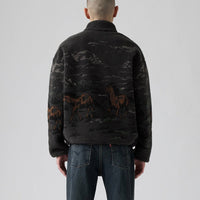 IDYLLWILD Sherpa Popover Jacket - Running Horse Lands Black - Town City