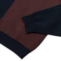 Knit Quarter Zip - Espresso/Navy - Town City