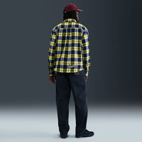Koston Skate Flannel LS Button Up in Midnight Navy/Speed Yellow - Town City
