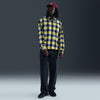 Koston Skate Flannel LS Button Up in Midnight Navy/Speed Yellow - Town City