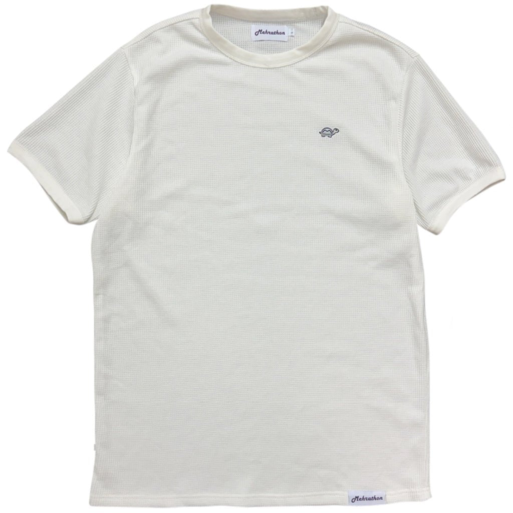 Lamehra Premium Waffle Ringer Tee - White - Town City