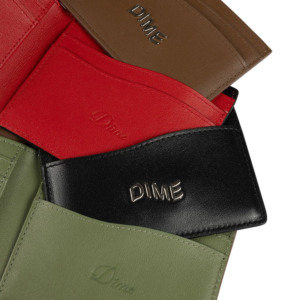 Leather Bifold Wallet - Brown/Olive - Town City