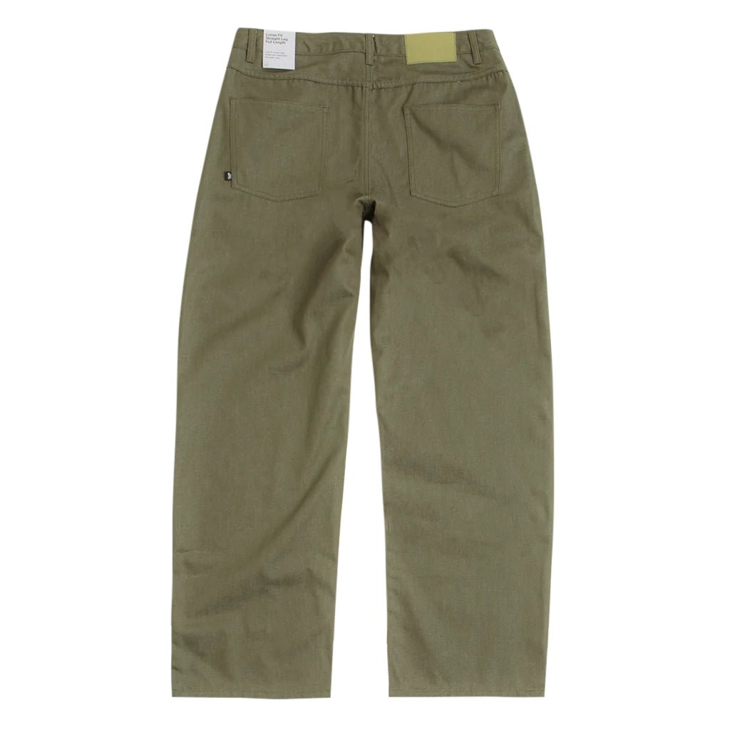 Loose Denim Skate Trousers - Medium Olive - Town City
