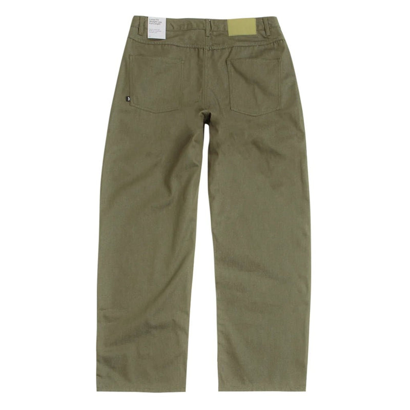 Loose Denim Skate Trousers - Medium Olive - Town City