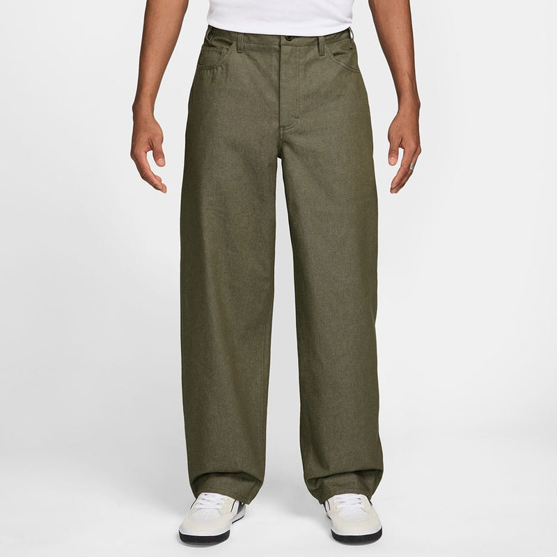 Loose Denim Skate Trousers - Medium Olive - Town City
