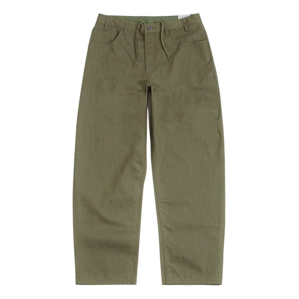 Loose Denim Skate Trousers - Medium Olive - Town City