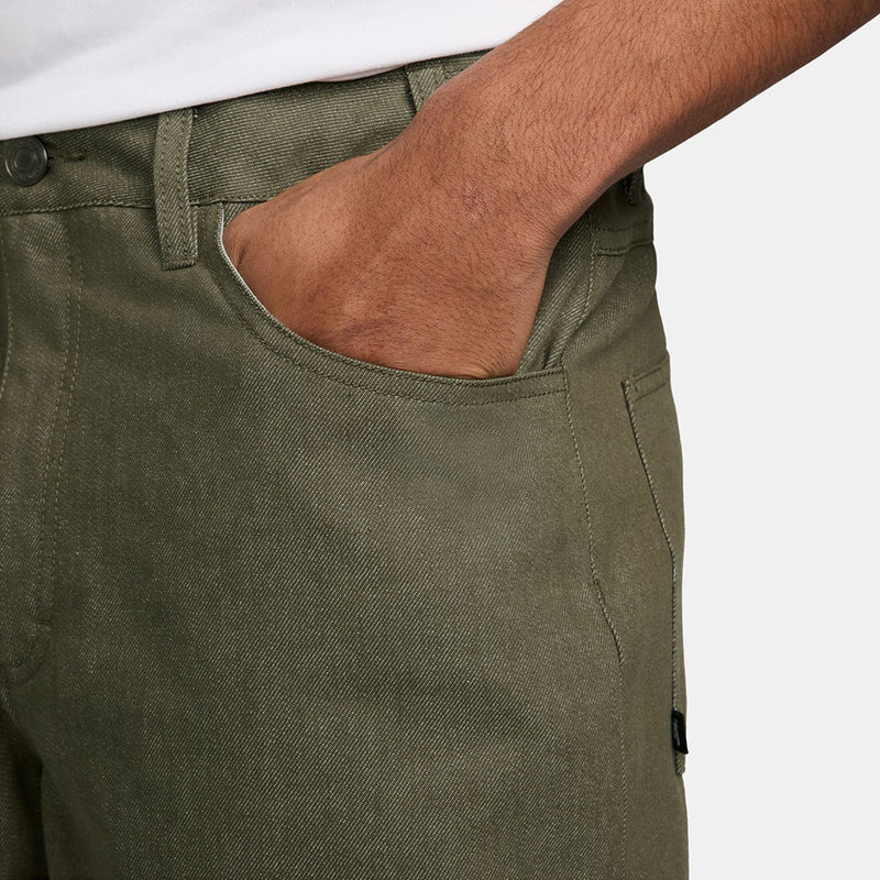Loose Denim Skate Trousers - Medium Olive - Town City