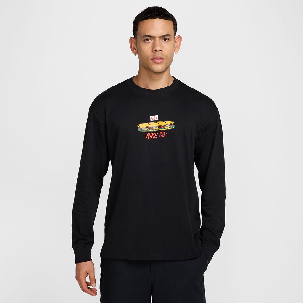 Max90 Long - Sleeved Skate T-Shirt - Black - Town City