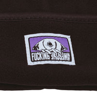 Micro Fleece Eye Patch Beanie - Black - Town City