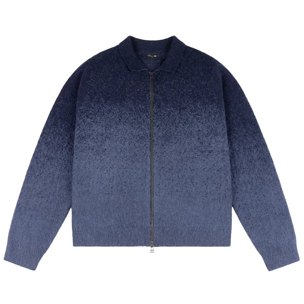 Mohair Double Zip Knit - Midnight Blue - Town City