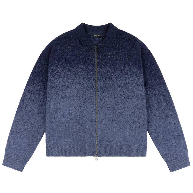 Mohair Double Zip Knit - Midnight Blue - Town City