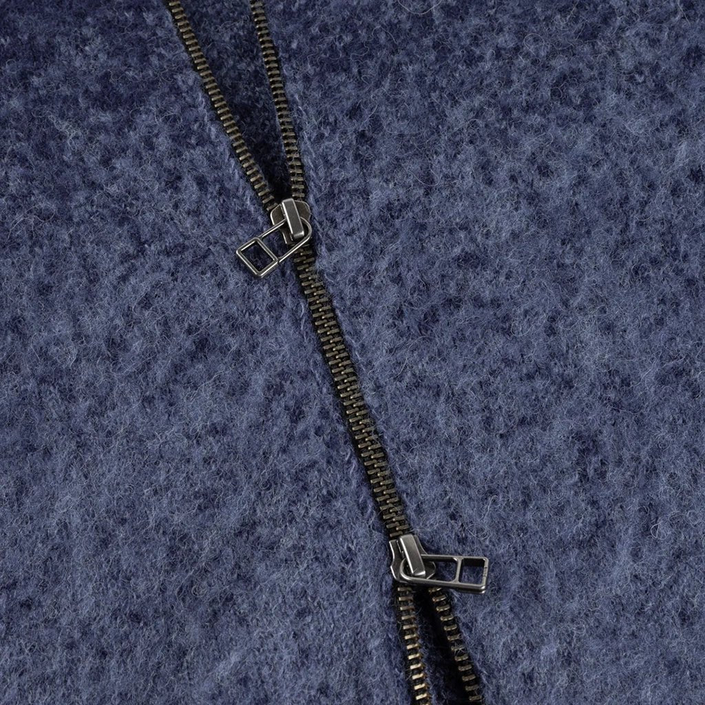 Mohair Double Zip Knit - Midnight Blue - Town City