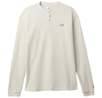 NB Numeric Waffle Knit Long Sleeve Henley - Oatmeal Heather - Town City