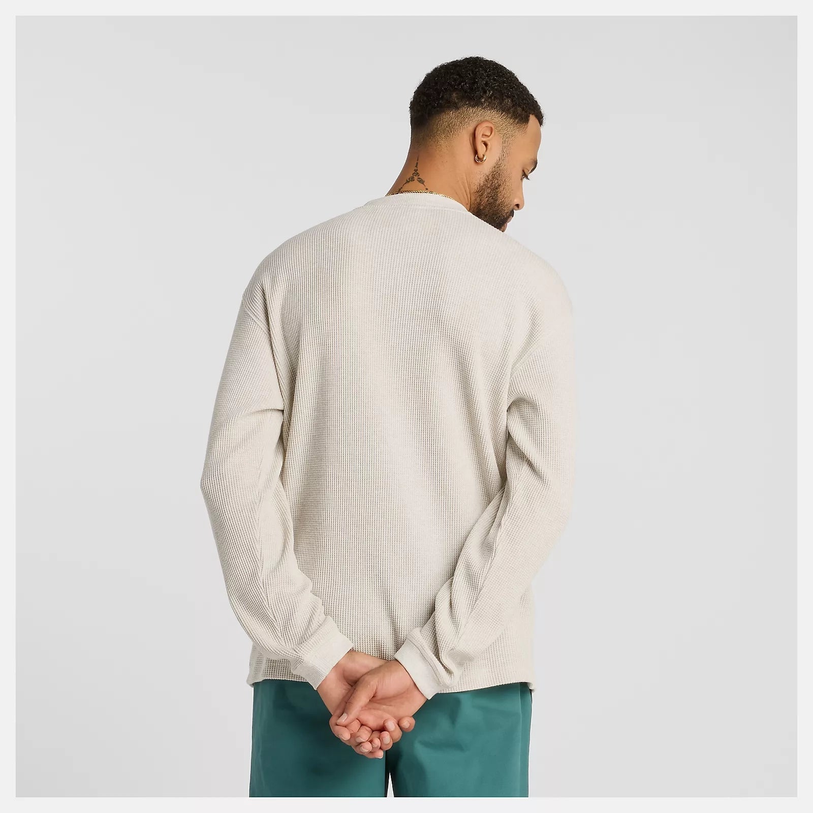 NB Numeric Waffle Knit Long Sleeve Henley - Oatmeal Heather - Town City