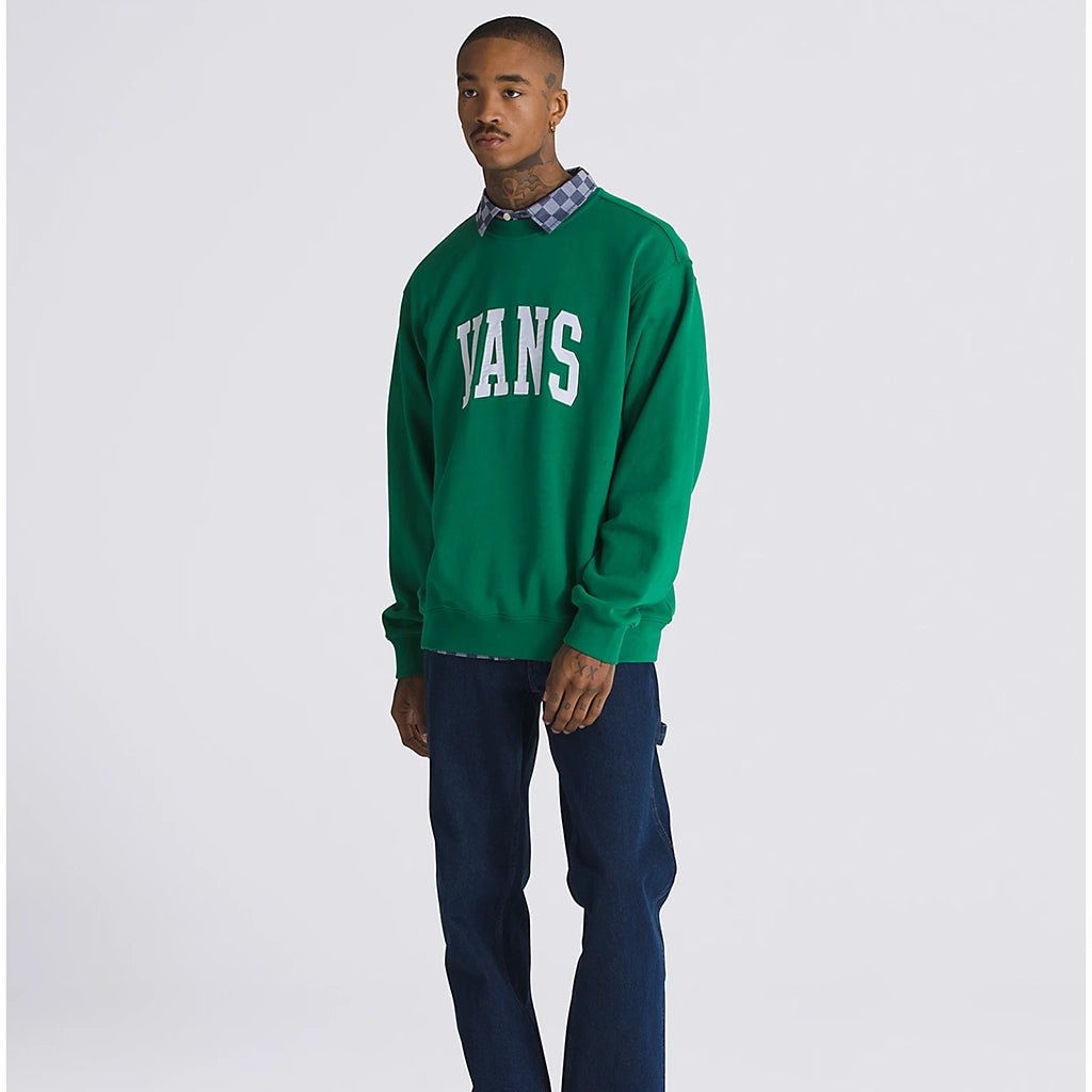 Vans Original Standards Varsity Loose Crew Sweatshirt Verdant Green Town City