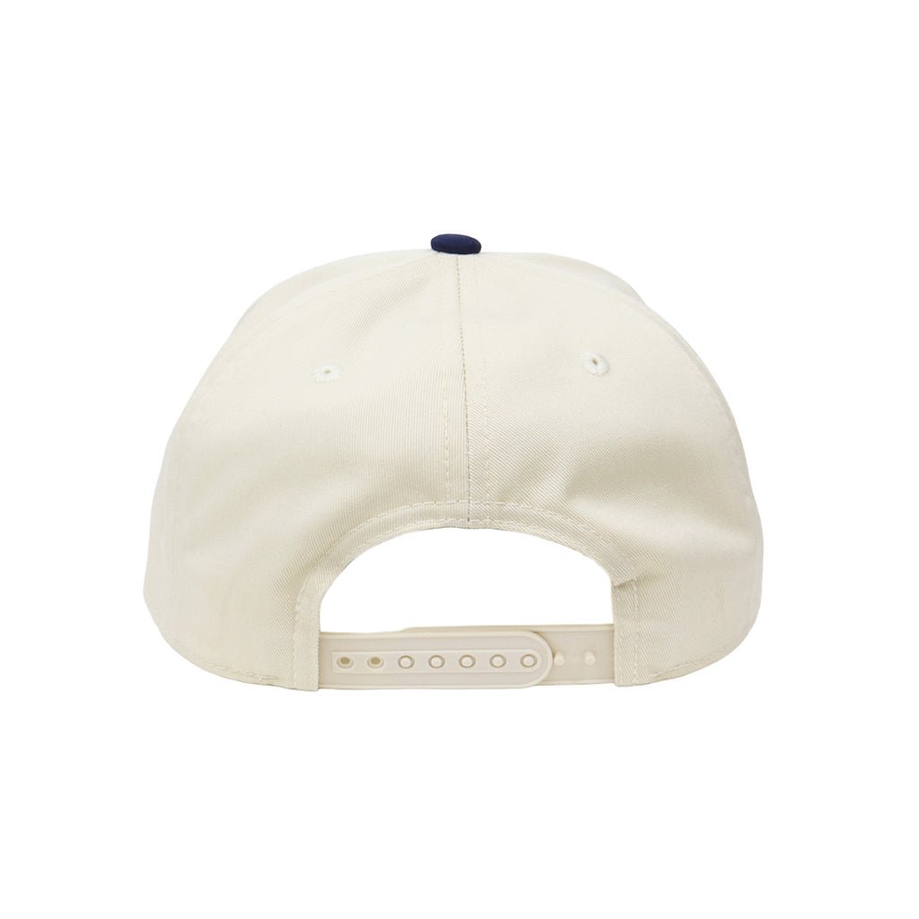 Oval Five Panel Hat - Beige/Navy - Town City