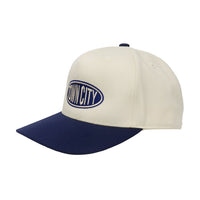 Oval Five Panel Hat - Beige/Navy - Town City