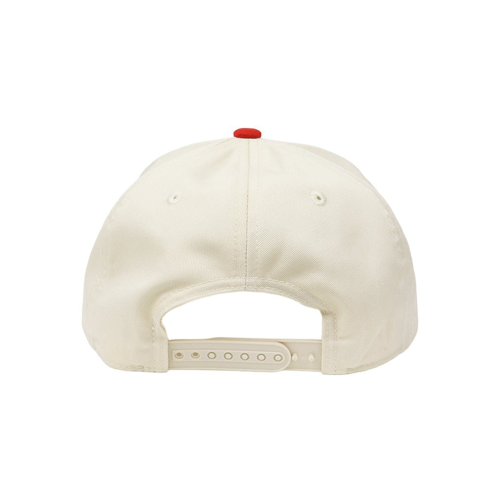 Oval Five Panel Hat - Beige/Red - Town City