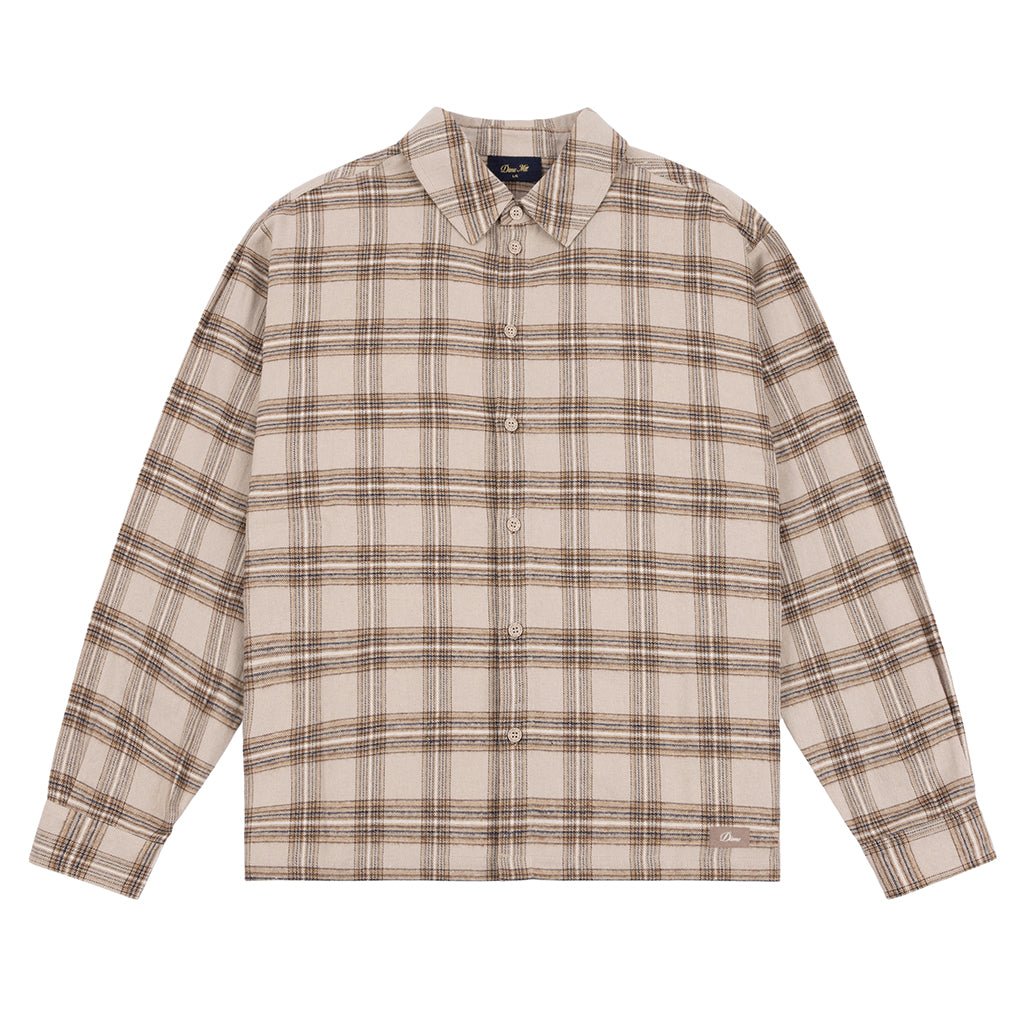 Plaid Flannel Shirt - Beige - Town City