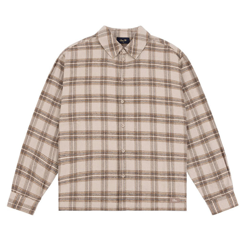 Plaid Flannel Shirt - Beige - Town City