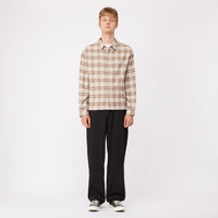 Plaid Flannel Shirt - Beige - Town City