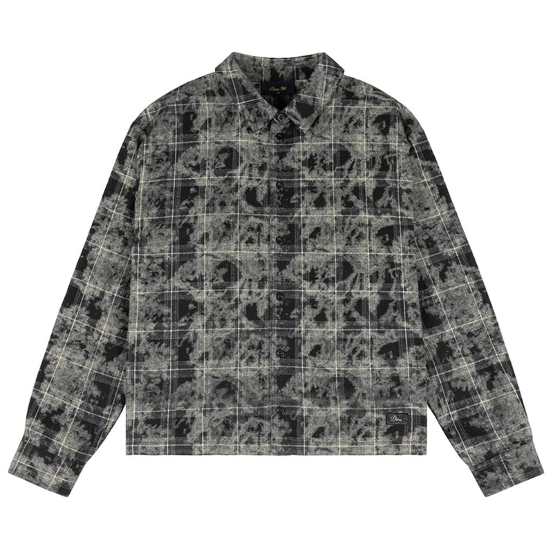 Plaid Flannel Shirt - Bleached Black - Town City