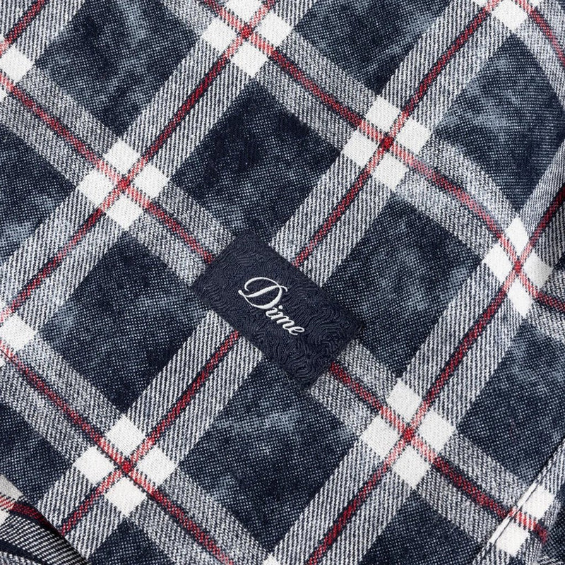 Plaid Flannel Shirt - Bleached Navy - Town City