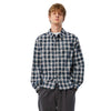 Plaid Flannel Shirt - Bleached Navy - Town City
